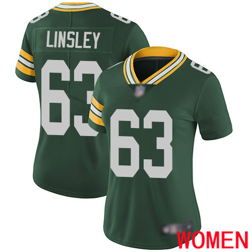 Green Bay Packers Limited Green Women 63 Linsley Corey Home Jersey Nike NFL Vapor Untouchable